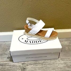 White Steve Madden sandals